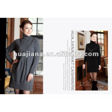 elegant women's long sweater dress /100% pure cashmere knits